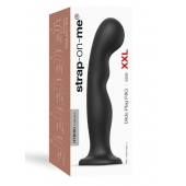 Черная насадка Strap-On-Me Dildo Plug P G size XXL - Strap-on-me - купить с доставкой в Мурманске