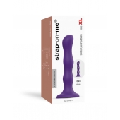 Фиолетовая насадка Strap-On-Me Dildo Geisha Balls size XL - Strap-on-me - купить с доставкой в Мурманске