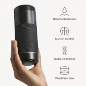 Черный мастурбатор с контролем всасывания Arcwave Pow Stroker - Arcwave - в Мурманске купить с доставкой