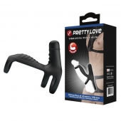 Черная вибронасадка на пенис Vibrating Penis Sling - Baile - в Мурманске купить с доставкой