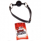 Силиконовый черный кляп-шарик на ремне Black Ballgag - Erotic Fantasy - купить с доставкой в Мурманске