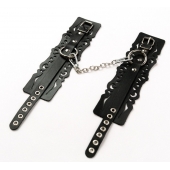 Узорчатые кожаные оковы с регулируемыми ремешками - Crazy Handmade - купить с доставкой в Мурманске