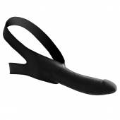 Черный кляп-страпон Masters Mini Face Fuck Strap-On - 14 см. - XR Brands - купить с доставкой в Мурманске