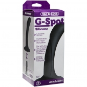 Черная изогнутая насадка Vac-U-Lock G-Spot - 16,5 см. - Doc Johnson - купить с доставкой в Мурманске