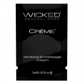 Крем для массажа и мастурбации Wicked Stroking and Massage Creme - 3 мл. - Wicked - купить с доставкой в Мурманске