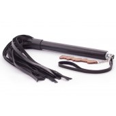 Черная кожаная плеть  Индиго  - 50 см. - Crazy Handmade - купить с доставкой в Мурманске