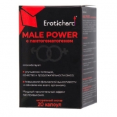 Капсулы для мужчин Erotichard male power с пантогематогеном - 20 капсул (0,370 гр.) - Erotic Hard - купить с доставкой в Мурманске
