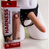 Страпон Харнесс из трусиков и насадки-фаллоса - 17,5 см. - LOVETOY (А-Полимер) - купить с доставкой в Мурманске