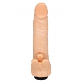 Телесная гелевая насадка-фаллос с клиторальными лепестками - 18,5 см. - LOVETOY (А-Полимер) - купить с доставкой в Мурманске