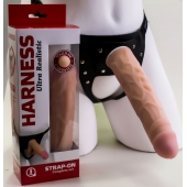 Насадка-фаллос в комплекте с трусиками Harness - 21,6 см. - LOVETOY (А-Полимер) - купить с доставкой в Мурманске
