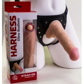 Страпон Harness из двух предметов: регулируемые трусики и насадка-фаллос - 17,5 см. - LOVETOY (А-Полимер) - купить с доставкой в Мурманске