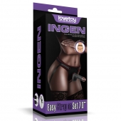 Женский темнокожий страпон Easy Strapon Set 7 Inch - 18 см. - Lovetoy - купить с доставкой в Мурманске