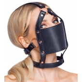 Черный намордник с кляпом-шаром Head Harness With A Gag - Orion - купить с доставкой в Мурманске