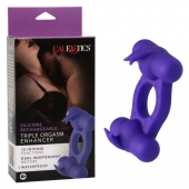 Фиолетовое эрекционное виброкольцо с двумя моторами Silicone Rechargeable Triple Orgasm Enhancer - California Exotic Novelties - в Мурманске купить с доставкой