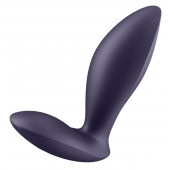 Фиолетовый анальный вибростимулятор Power Plug - Satisfyer - в Мурманске купить с доставкой