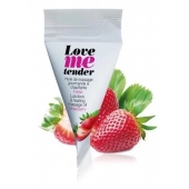 Съедобное согревающее массажное масло Love Me Tender Strawberry с ароматом клубники - 10 мл. - Love to Love - купить с доставкой в Мурманске