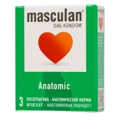 Презервативы анатомической формы Masculan Anatomic - 3 шт. - Masculan - купить с доставкой в Мурманске