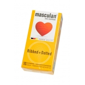 Презервативы с колечками и пупырышками Masculan Ribbed+Dotted - 10 шт. - Masculan - купить с доставкой в Мурманске