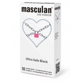 Ультрапрочные презервативы Masculan Ultra Safe Black - 10 шт. - Masculan - купить с доставкой в Мурманске
