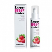 Съедобное согревающее массажное масло Love Me Tender Strawberry с ароматом клубники - 100 мл. - Love to Love - купить с доставкой в Мурманске