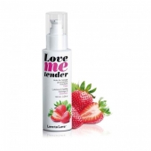 Съедобное согревающее массажное масло Love Me Tender Strawberry с ароматом клубники - 100 мл. - Love to Love - купить с доставкой в Мурманске