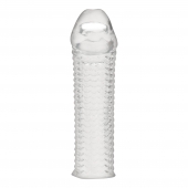 Текстурированная насадка на пенис Clear Textured Penis Enhancing Sleeve Extension - 16,5 см. - BlueLine - в Мурманске купить с доставкой