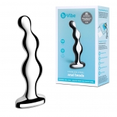 Стальной анальный фаллоимитатор для простаты Stainless Steel Anal Beads - 13 см. - b-Vibe - в Мурманске купить с доставкой