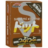 Презервативы Sagami Xtreme FEEL UP с точечной текстурой и линиями прилегания - 3 шт. - Sagami - купить с доставкой в Мурманске
