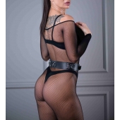 Черный кожаный пояс Sex Game - БДСМ Арсенал - купить с доставкой в Мурманске
