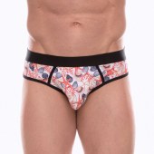 Белые трусы-джоки с принтом в виде цветных ракушек - Don Moris купить с доставкой