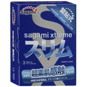 Розовые презервативы Sagami Xtreme FEEL FIT 3D - 3 шт. - Sagami - купить с доставкой в Мурманске