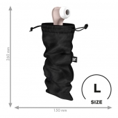 Черный мешочек для хранения игрушек Treasure Bag L - Satisfyer - купить с доставкой в Мурманске