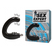 Чёрный массажёр простаты серии Sex Expert - Sex Expert - в Мурманске купить с доставкой