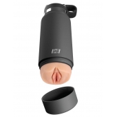 Серый мастурбатор в виде бутылки F*ck Flask - Pipedream - в Мурманске купить с доставкой