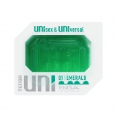 Зеленый мастурбатор-стимулятор Tenga Uni Emerald - Tenga - в Мурманске купить с доставкой