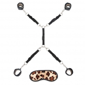 Леопардовая фиксация на матрас для рук и ног Classic Bedspreader - Lux Fetish - купить с доставкой в Мурманске