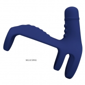 Синяя вибронасадка на пенис Vibrating Penis Sling - Baile - в Мурманске купить с доставкой
