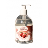 Лубрикант на водной снове Love Protection Strawberry с ароматом клубники - 300 мл. - Lola Games - купить с доставкой в Мурманске