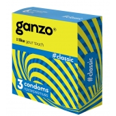 Классические презервативы с обильной смазкой Ganzo Classic - 3 шт. - Ganzo - купить с доставкой в Мурманске