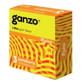 Ароматизированные презервативы Ganzo Juice - 3 шт. - Ganzo - купить с доставкой в Мурманске