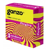 Презервативы с анестетиком для продления удовольствия Ganzo Long Love - 3 шт. - Ganzo - купить с доставкой в Мурманске