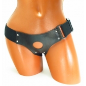 Трусики для страпона коричневого цвета - БДСМ Арсенал - купить с доставкой в Мурманске
