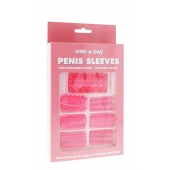 Набор из 7 розовых насадок на пенис ONE-A-DAY PENIS SLEEVES PINK - Seven Creations - в Мурманске купить с доставкой