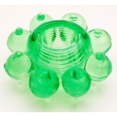 Зеленое эрекционное кольцо-цветок - Toyfa Basic - в Мурманске купить с доставкой