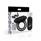 Черное эрекционное виброкольцо 28X Remote Control Vibrating Cock Ring   Bullet - XR Brands - в Мурманске купить с доставкой