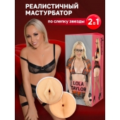 Двусторонний мастурбатор Lola Taylor - 22 см. - ФлешНаш - в Мурманске купить с доставкой