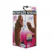 Коричневая насадка на пенис Wolftooth Sleeve - 13 см. - Baile - в Мурманске купить с доставкой