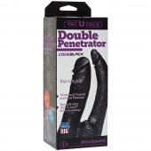 Черная насадка-фаллоимитатор для двойной стимуляции Double Penetrator - 16 см. - Doc Johnson - купить с доставкой в Мурманске