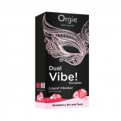Съедобный жидкий вибратор Dual Vibe! со вкусом клубничного джина с тоником - 15 мл. - ORGIE - купить с доставкой в Мурманске