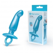 Голубая анальная пробка для массажа простаты Hither Silicone Prostate Plug - 14,3 см. - b-Vibe - в Мурманске купить с доставкой